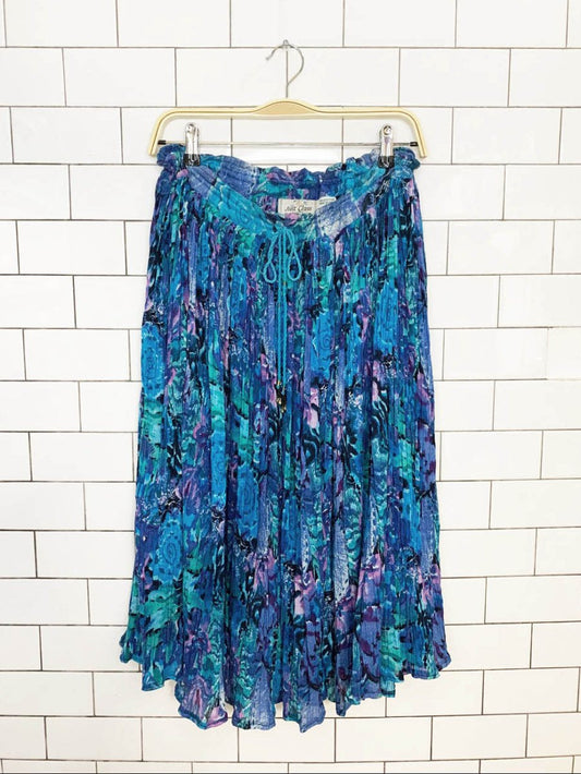 vintage 00s just class floral flowy boho midi skirt | made in india - good market thrift store