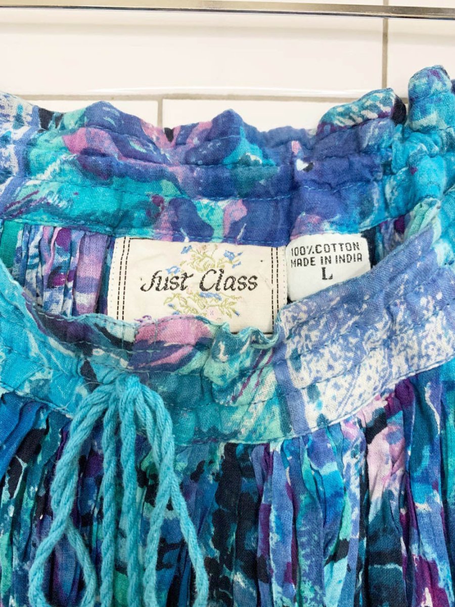 vintage 00s just class floral flowy boho midi skirt | made in india - good market thrift store