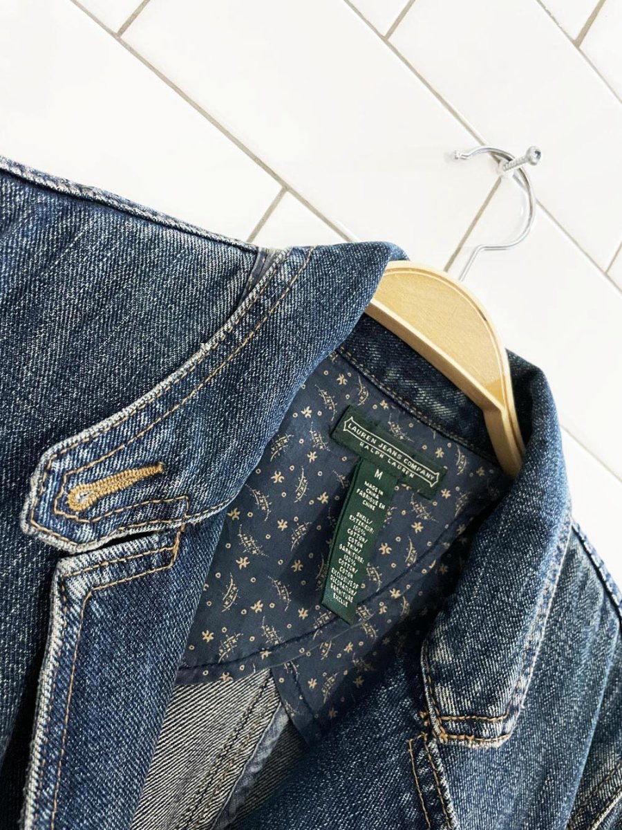 vintage 00s lauren jeans co. denim blazer jacket | ralph lauren - good market thrift store