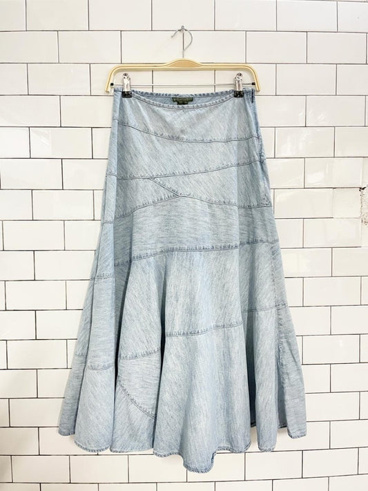 vintage 00s lauren jeans RL country full denim midi skirt | ralph lauren - good market thrift store