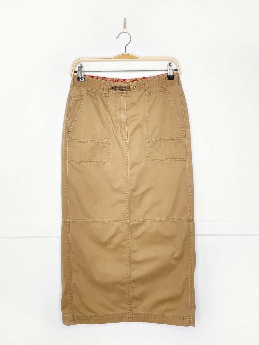 vintage 00s lauren ralph lauren belted utility maxi skirt - good market thrift store