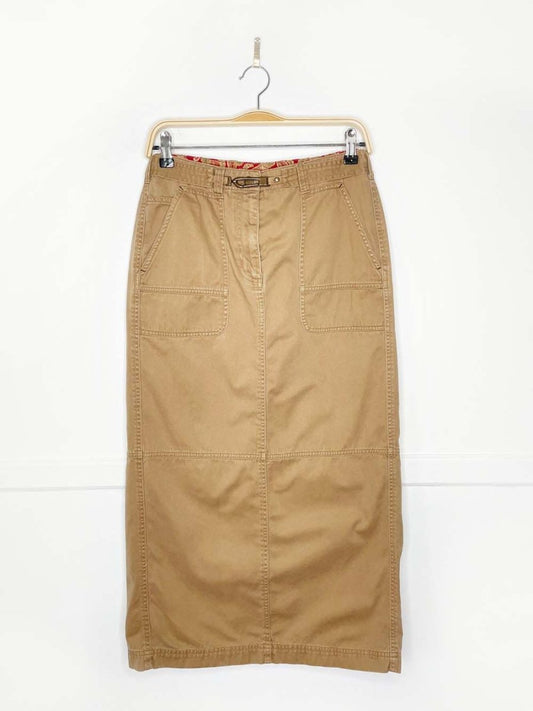 vintage 00s lauren ralph lauren belted utility maxi skirt - good market thrift store