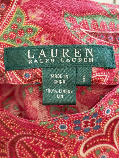 vintage 00s lauren RL 100% linen paisley midi skirt | ralph lauren - good market thrift store