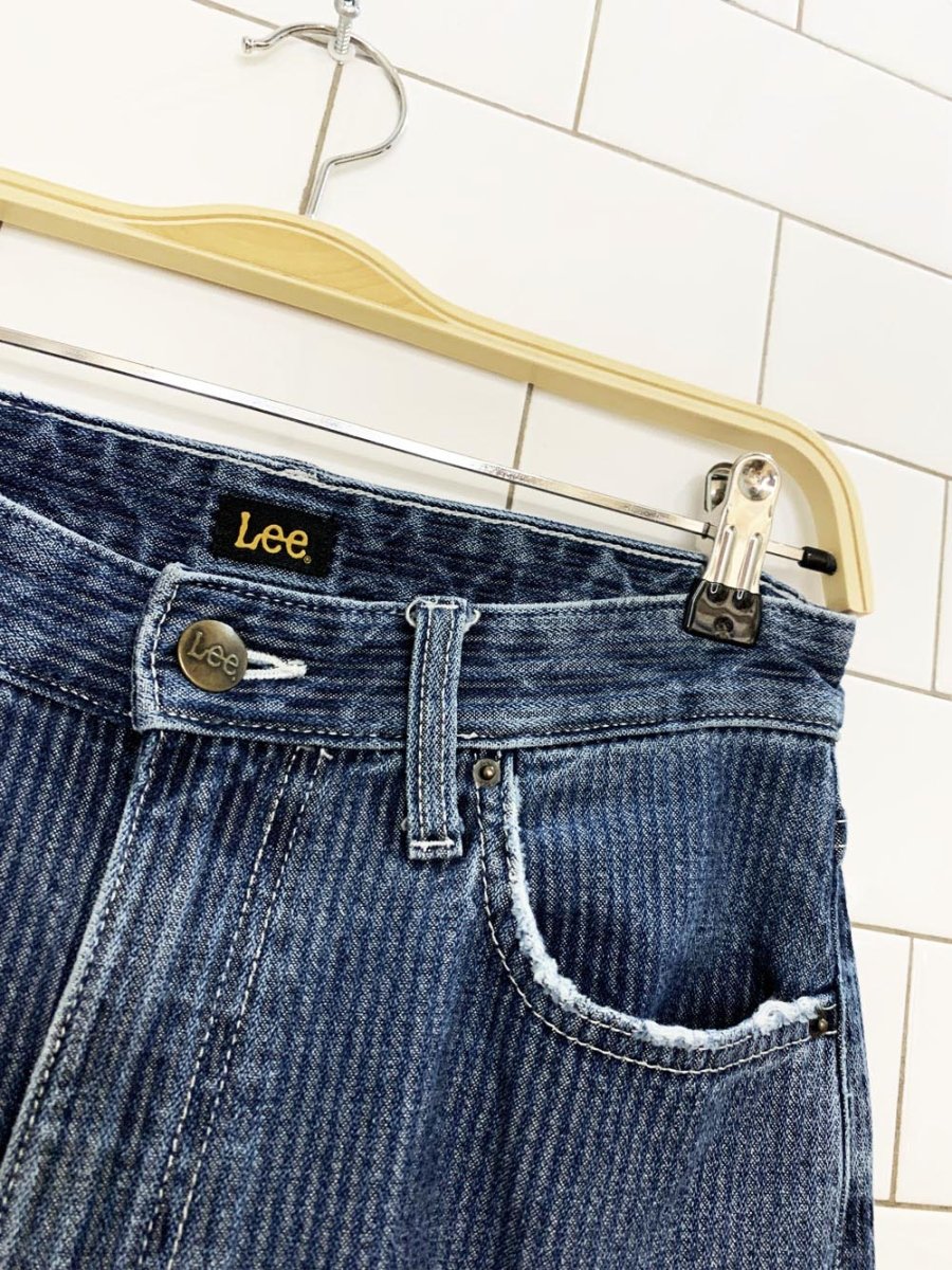 vintage 00s lee striped denim bootcut jeans - good market thrift store