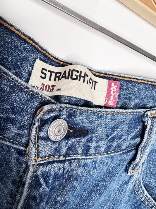 vintage 00s levi's 505 straight fit denim jorts - good market thrift store