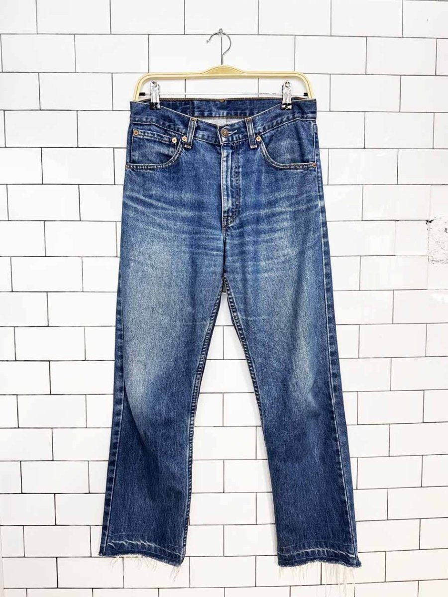 vintage 00s levi's 521 straight raw hem jeans - good market thrift store
