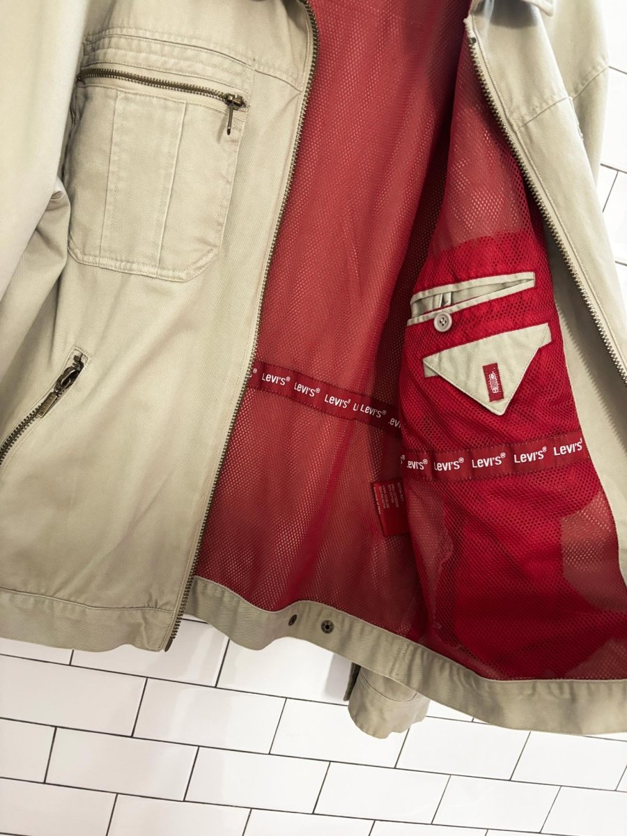 vintage 00s levis canvas mesh lined utility jacket - good market thrift store