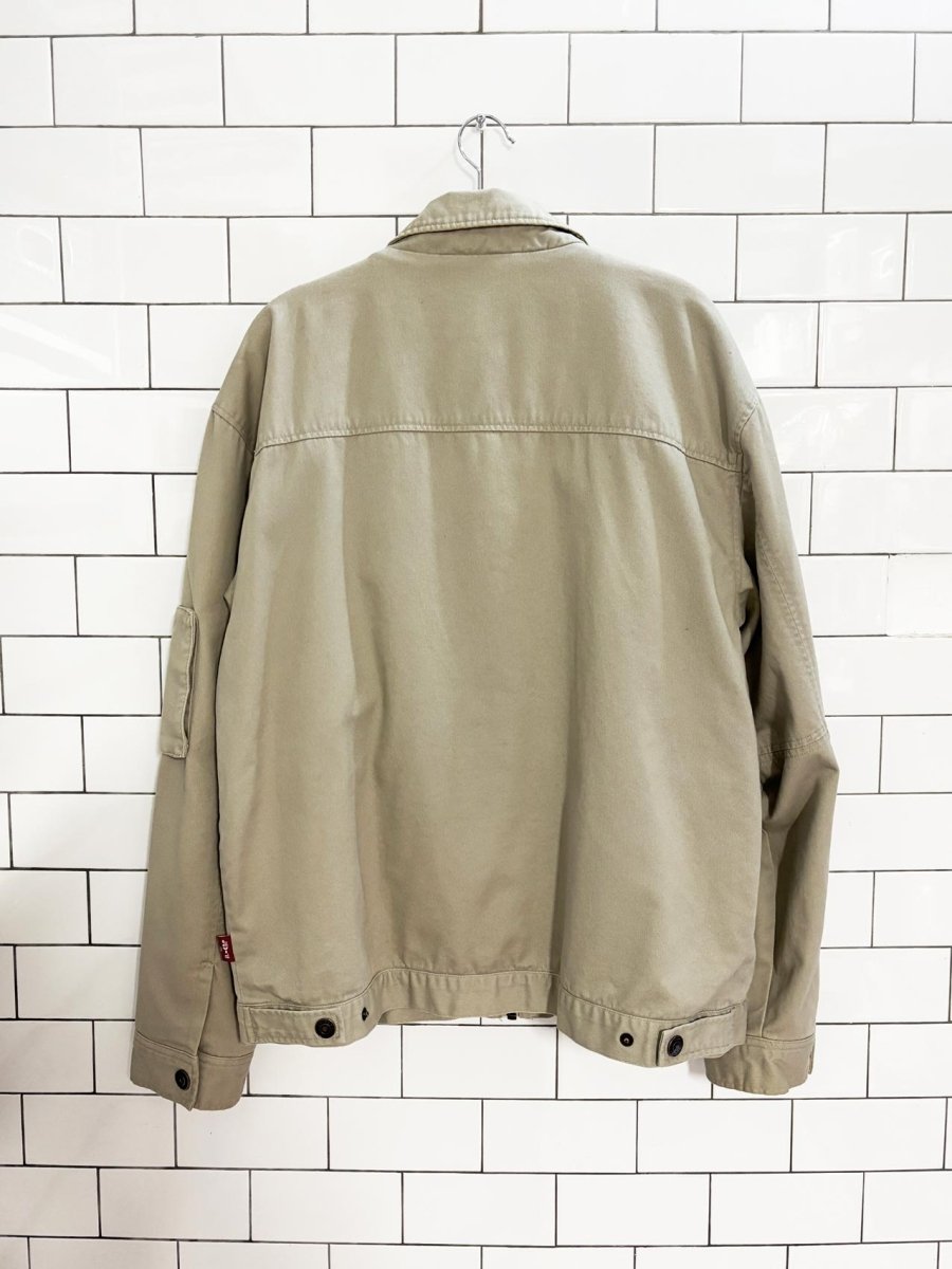 vintage 00s levis canvas mesh lined utility jacket - good market thrift store
