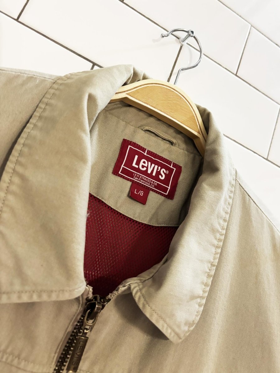vintage 00s levis canvas mesh lined utility jacket - good market thrift store