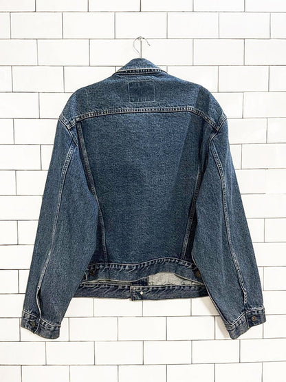 vintage 00s levi's orange tab denim trucker jacket - good market thrift store