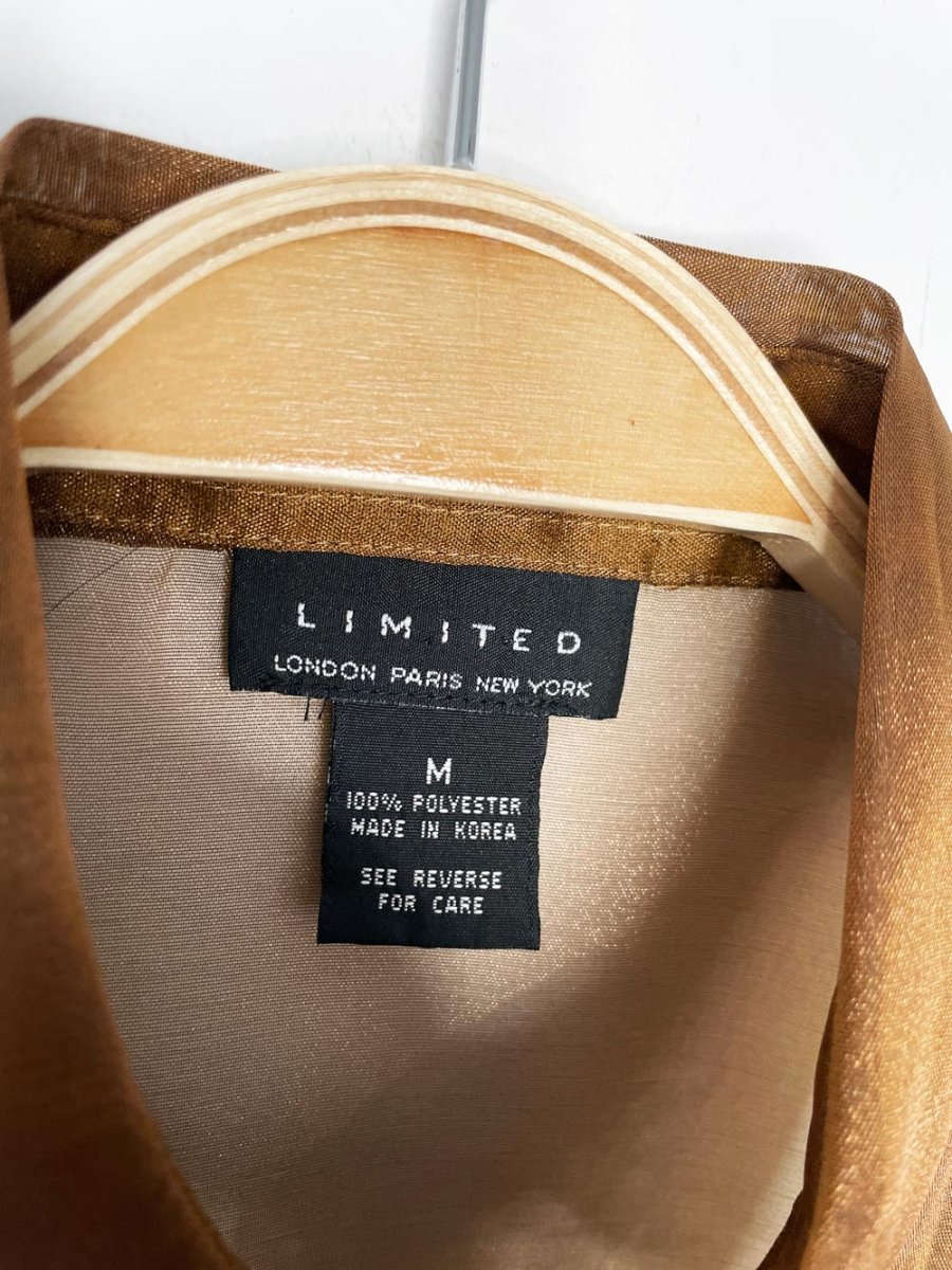 vintage 00s limited bronze chiffon blouse | london | paris | new york - good market thrift store