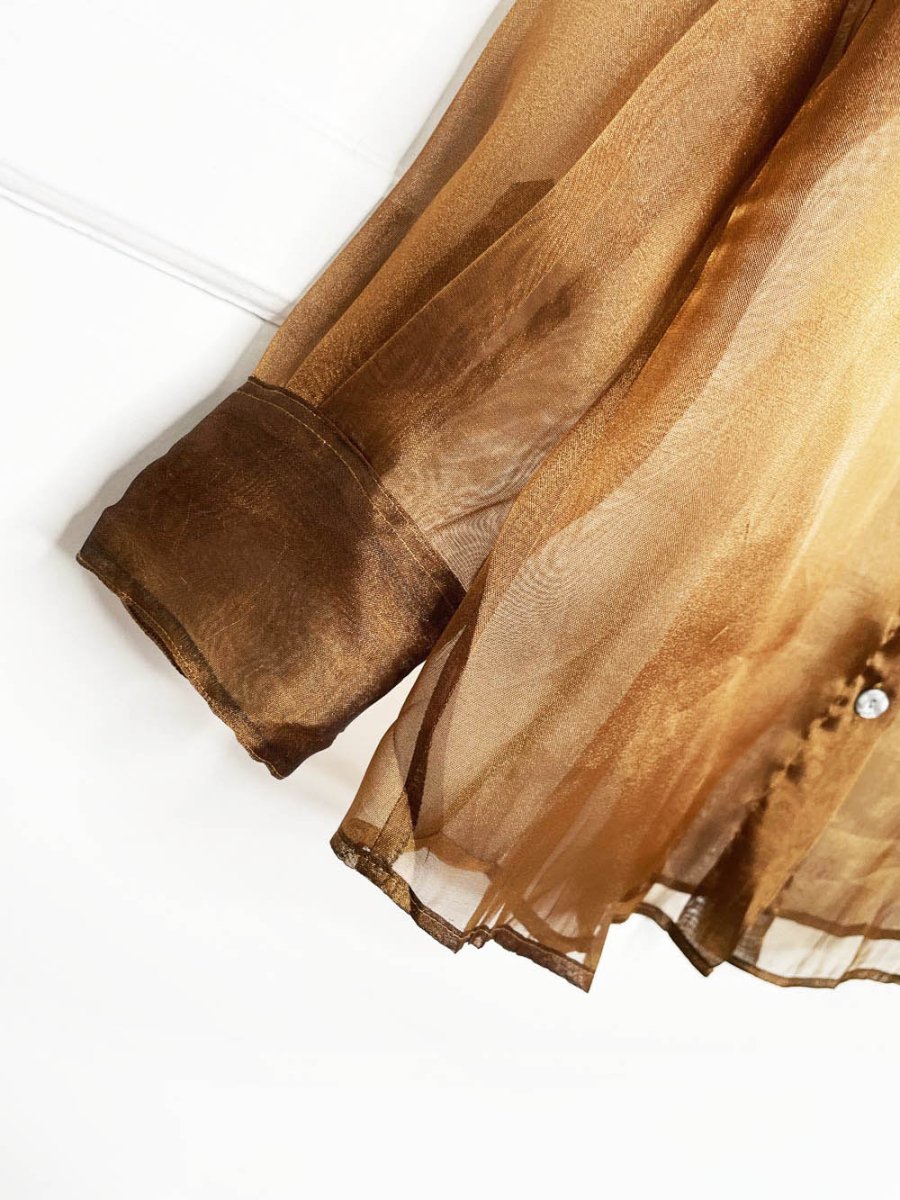 vintage 00s limited bronze chiffon blouse | london | paris | new york - good market thrift store