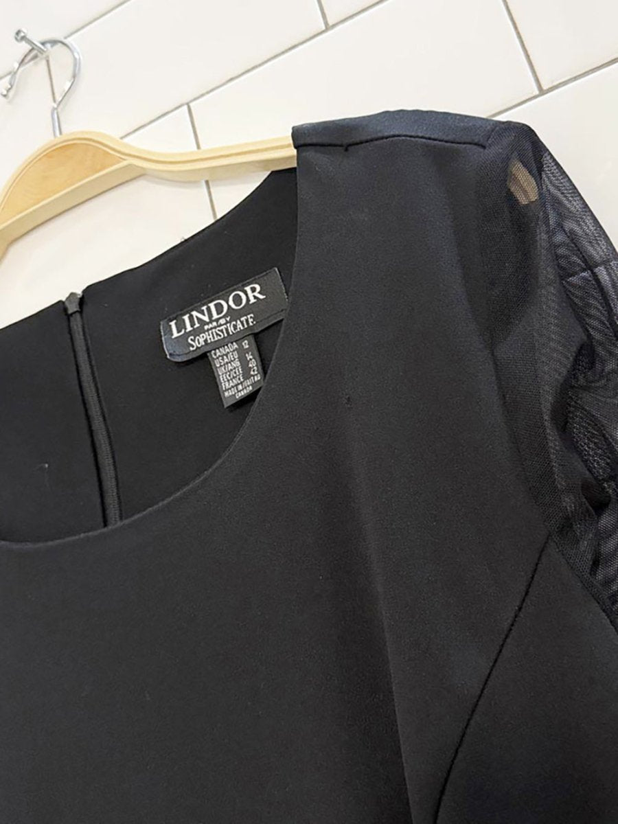 vintage 00s lindor mesh sleeve maxi dress | made in Canada - good market thrift store