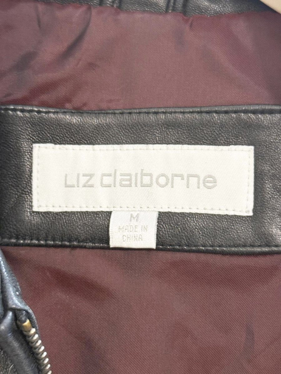 vintage 00s liz claiborne butter leather minimal zip jacket | lambskin - good market thrift store