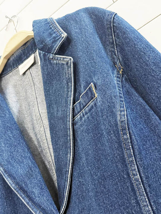 vintage 00s liz claiborne denim blazer jacket - good market thrift store