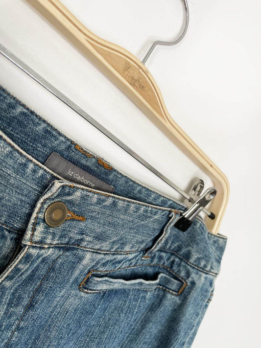 vintage 00s liz claiborne denim midi skirt - good market thrift store