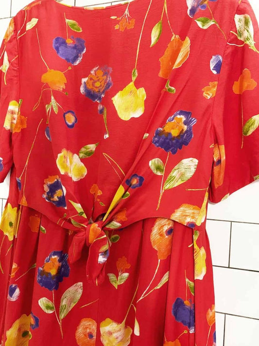 vintage 00s liz claiborne floral full button maxi dress - good market thrift store