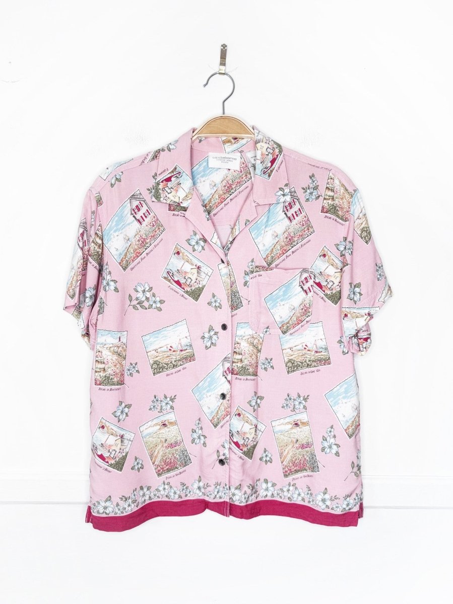 vintage 00s liz claiborne short sleeve camp shirt | lizwear jeans - good market thrift store