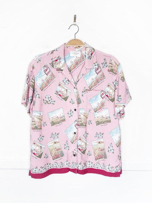 vintage 00s liz claiborne short sleeve camp shirt | lizwear jeans - good market thrift store