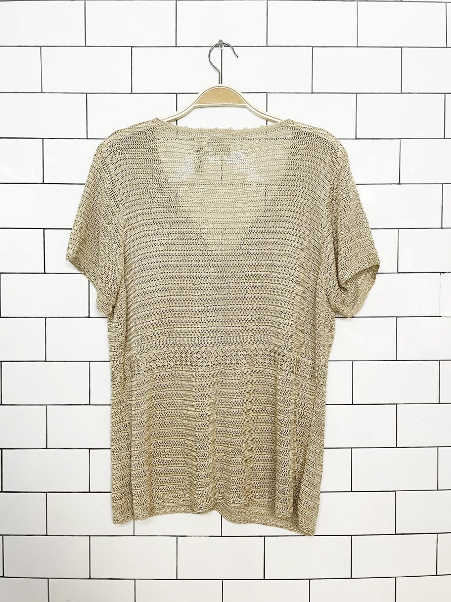 vintage 00s liz claiborne slinky knit full button shirt | emma & james - good market thrift store