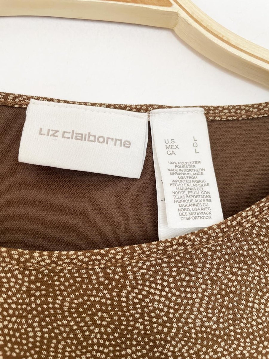 vintage 00s liz clairborne mesh curly hem long sleeve top - good market thrift store