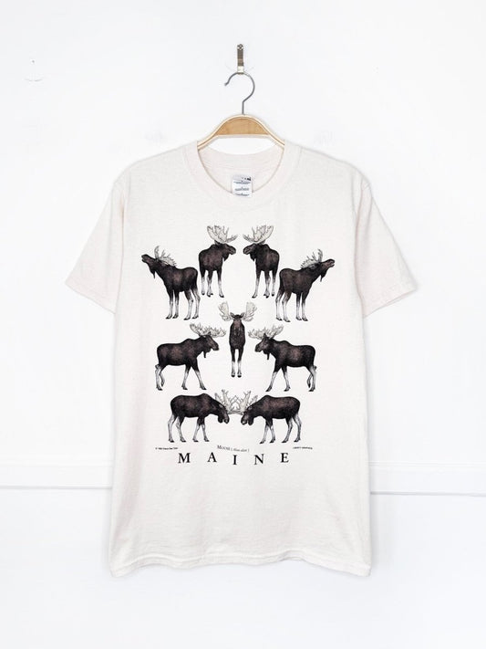 vintage 00s maine moose graphic tee | 1995 diana dee tyler print - good market thrift store