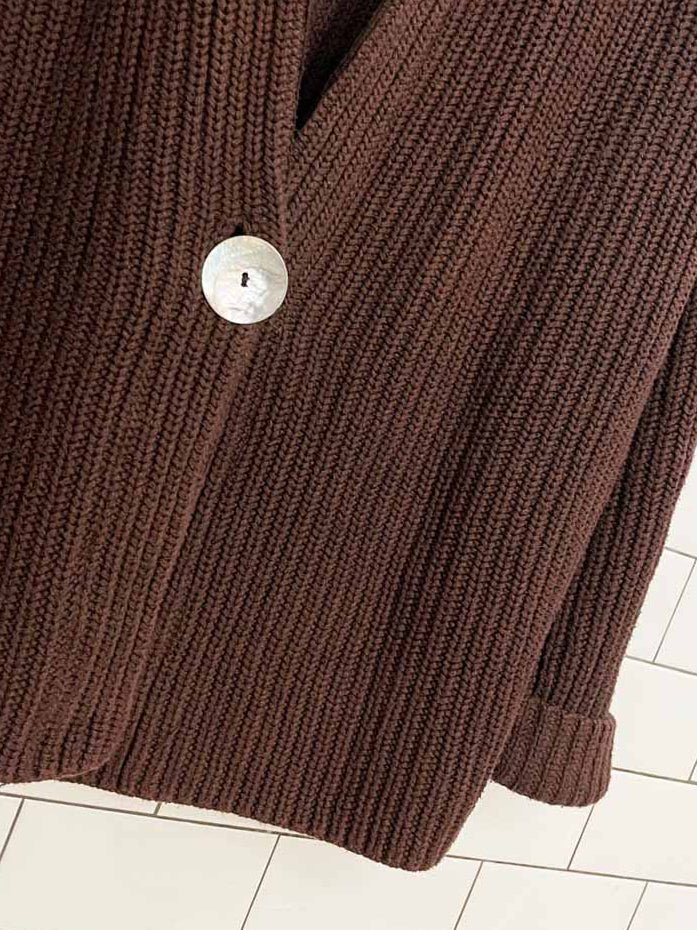vintage 00s margaret winters NY cotton chunky knit open cardigan | made in USA - good market thrift store