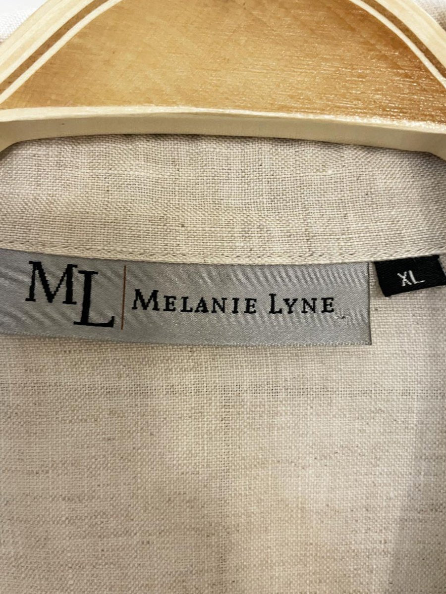 vintage 00s melanie lyne 100% linen full button shirt - good market thrift store