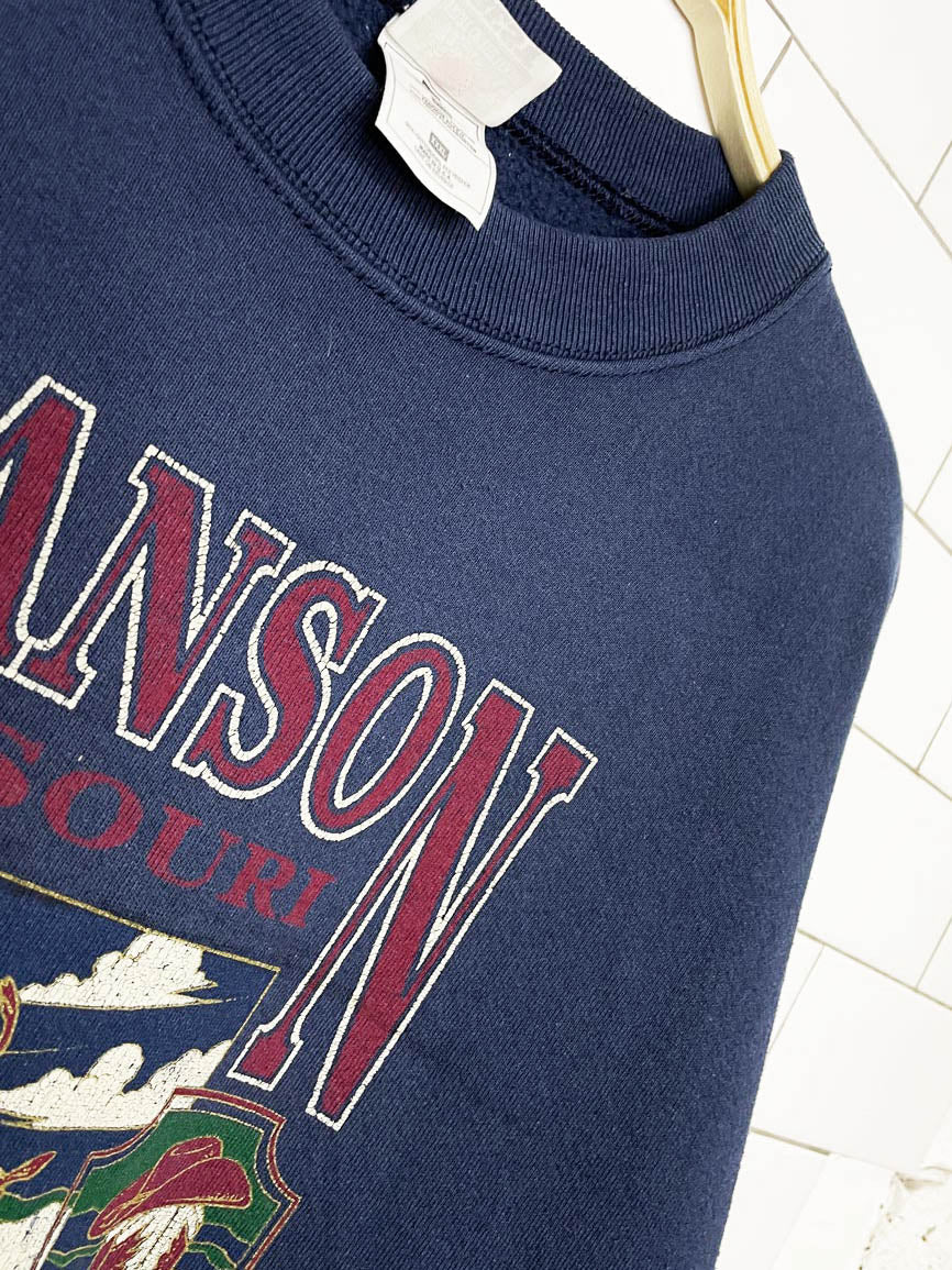 vintage 00s missouri wildlife graphic sweatshirt - good market thrift store