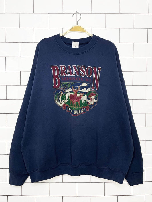 vintage 00s missouri wildlife graphic sweatshirt - good market thrift store