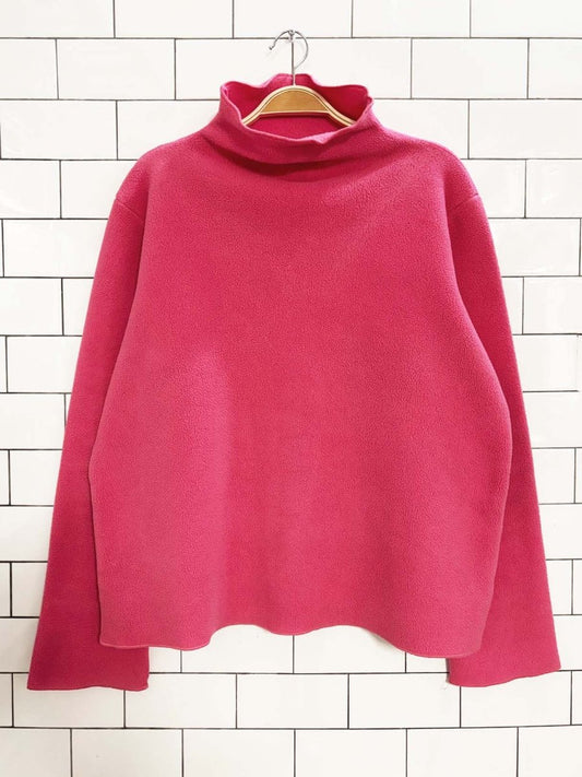 vintage 00s moda int'l fleece turtleneck sweatshirt | made in Canada - good market thrift store