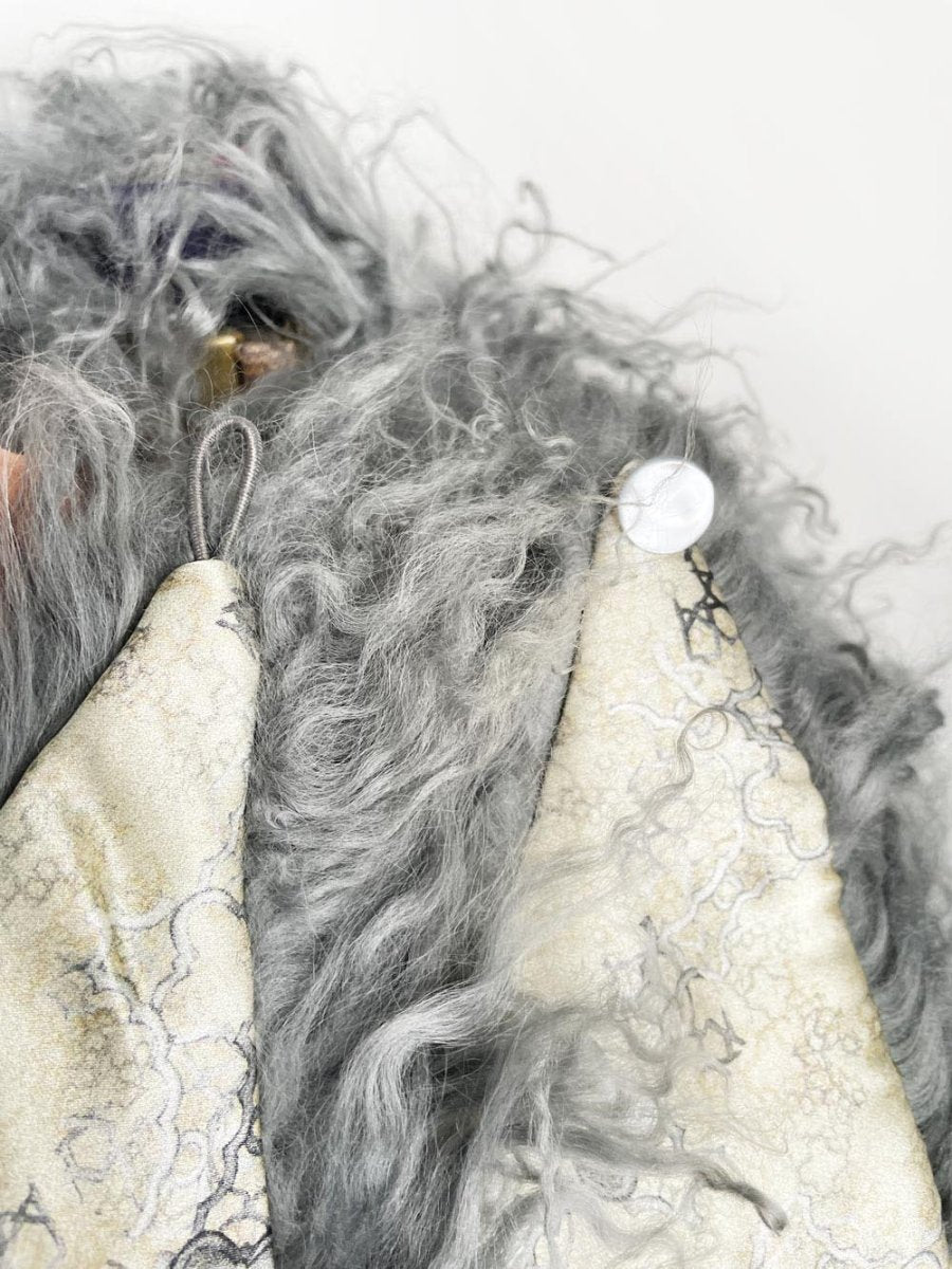 vintage 00s mongolian sheepskin fur stole tie collar | heather campbell - good market thrift store