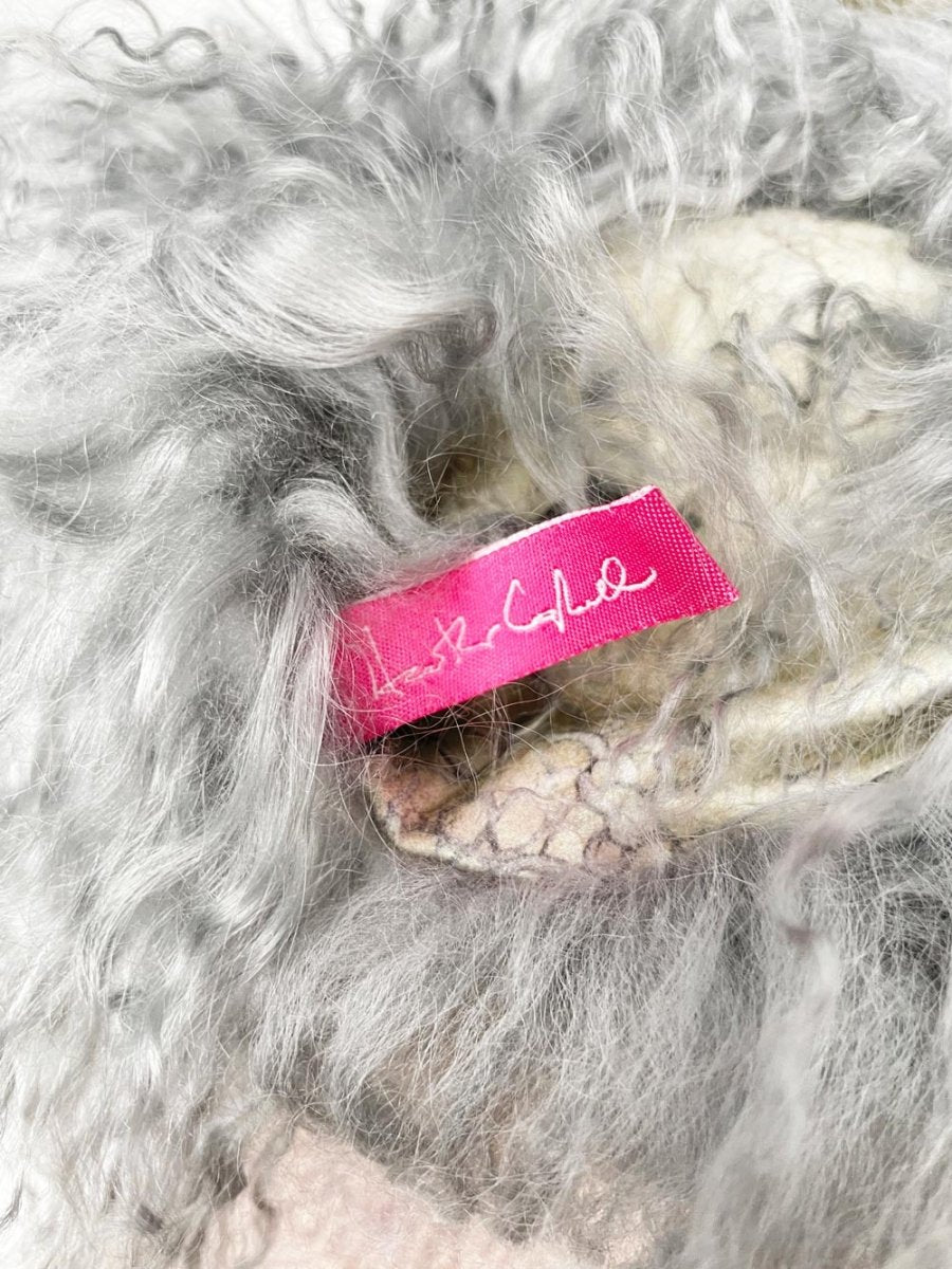 vintage 00s mongolian sheepskin fur stole tie collar | heather campbell - good market thrift store