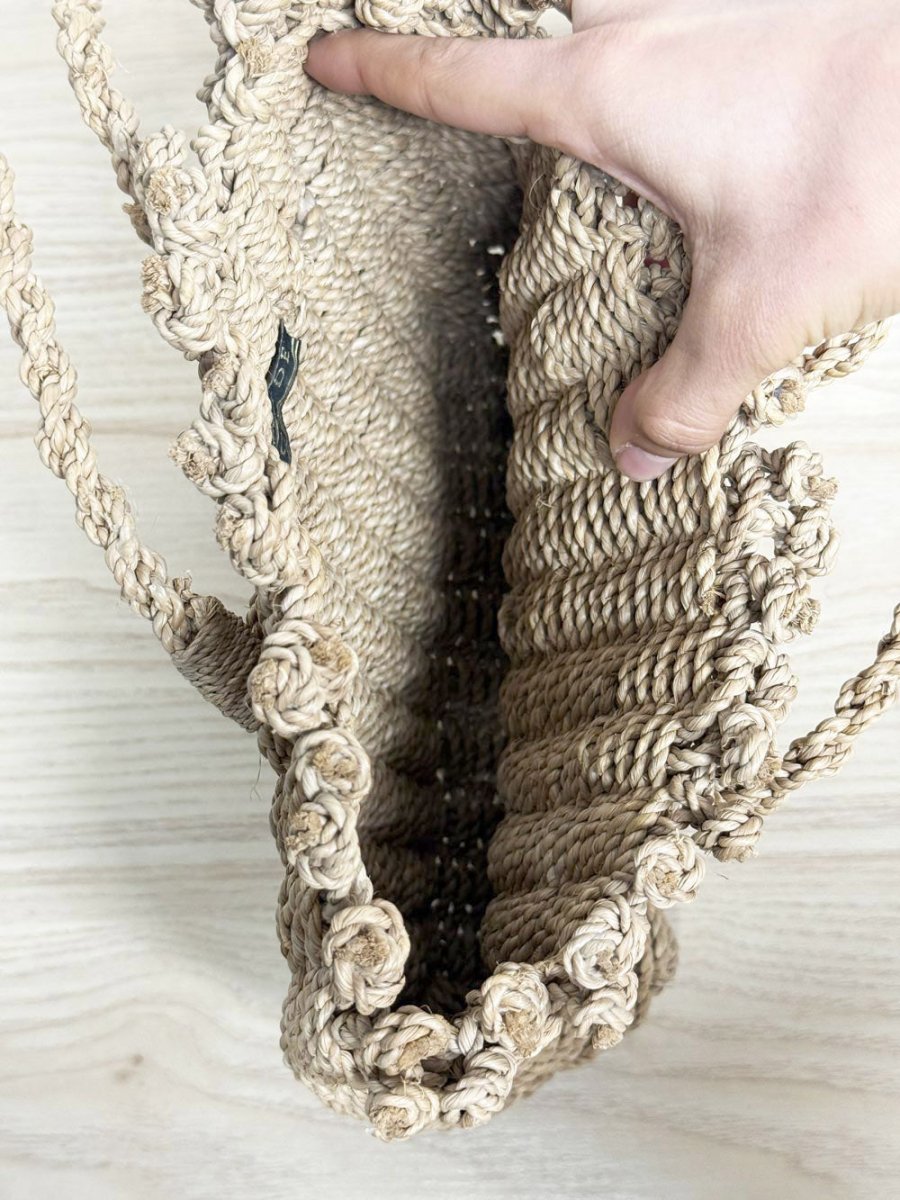 vintage 00s morgan & clyde woven raffia mini handbag - good market thrift store