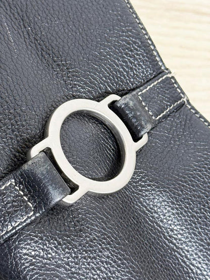 vintage 00s mossimo pebbled leather buckle shoulder bag - good market thrift store