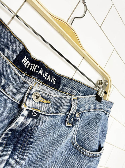 vintage 00s nautica baggy long denim shorts - good market thrift store