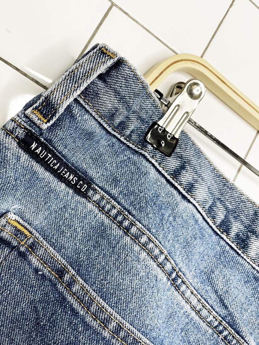 vintage 00s nautica baggy long denim shorts - good market thrift store