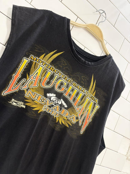 vintage 00s nevada motorcycle rally sleeveless tee - good market thrift store