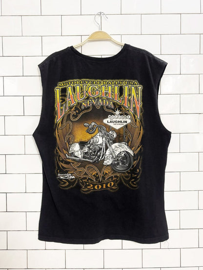 vintage 00s nevada motorcycle rally sleeveless tee - good market thrift store
