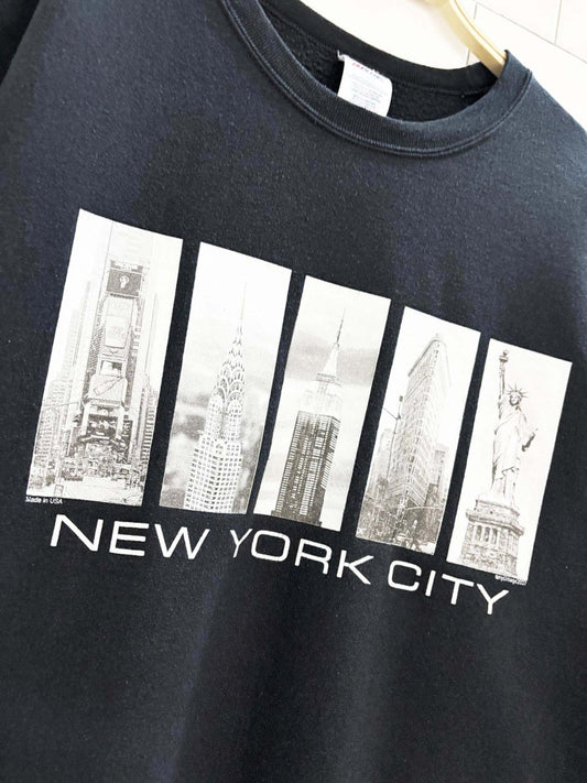 vintage 00s new york city graphpic sweatshirt - good market thrift store