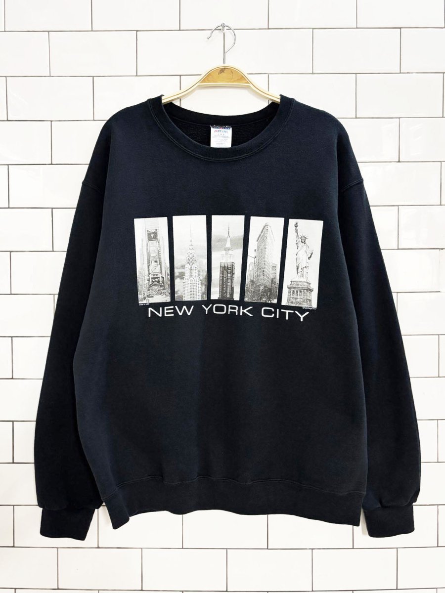 vintage 00s new york city graphpic sweatshirt - good market thrift store