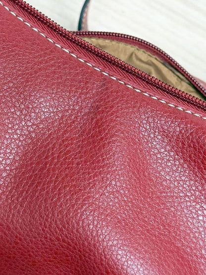 vintage 00s nine west faux leather contrast stitch bucket bag | backpack - good market thrift store