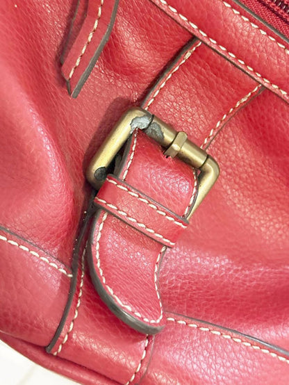 vintage 00s nine west faux leather contrast stitch bucket bag | backpack - good market thrift store