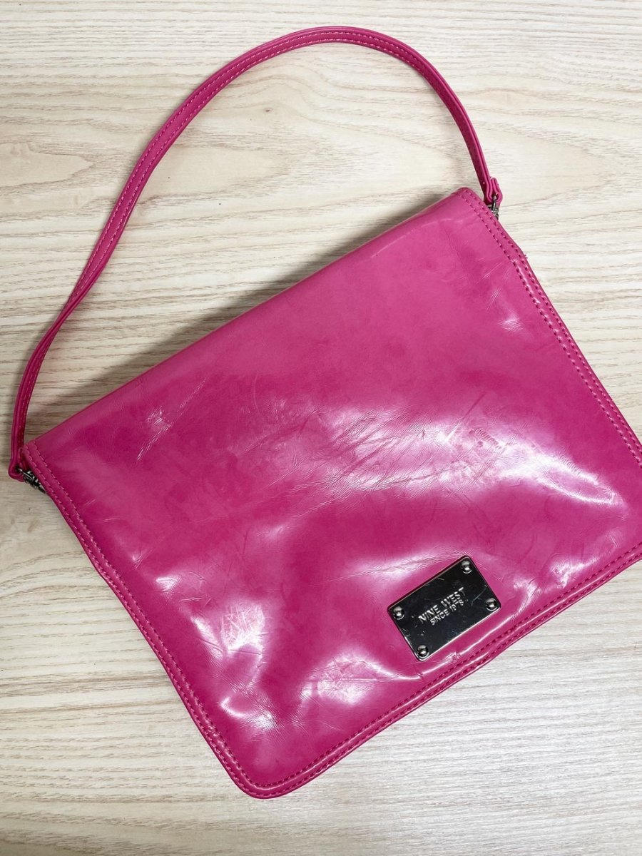 vintage 00s nine west faux leather mini shoulder bag clutch - good market thrift store