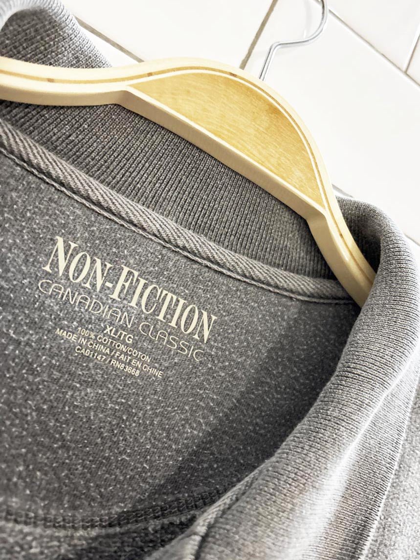 vintage 00s non fiction faded collared cottage sweatshirt - good market thrift store