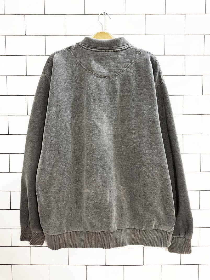 vintage 00s non fiction faded collared cottage sweatshirt - good market thrift store