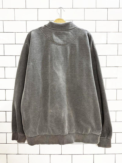 vintage 00s non fiction faded collared cottage sweatshirt - good market thrift store