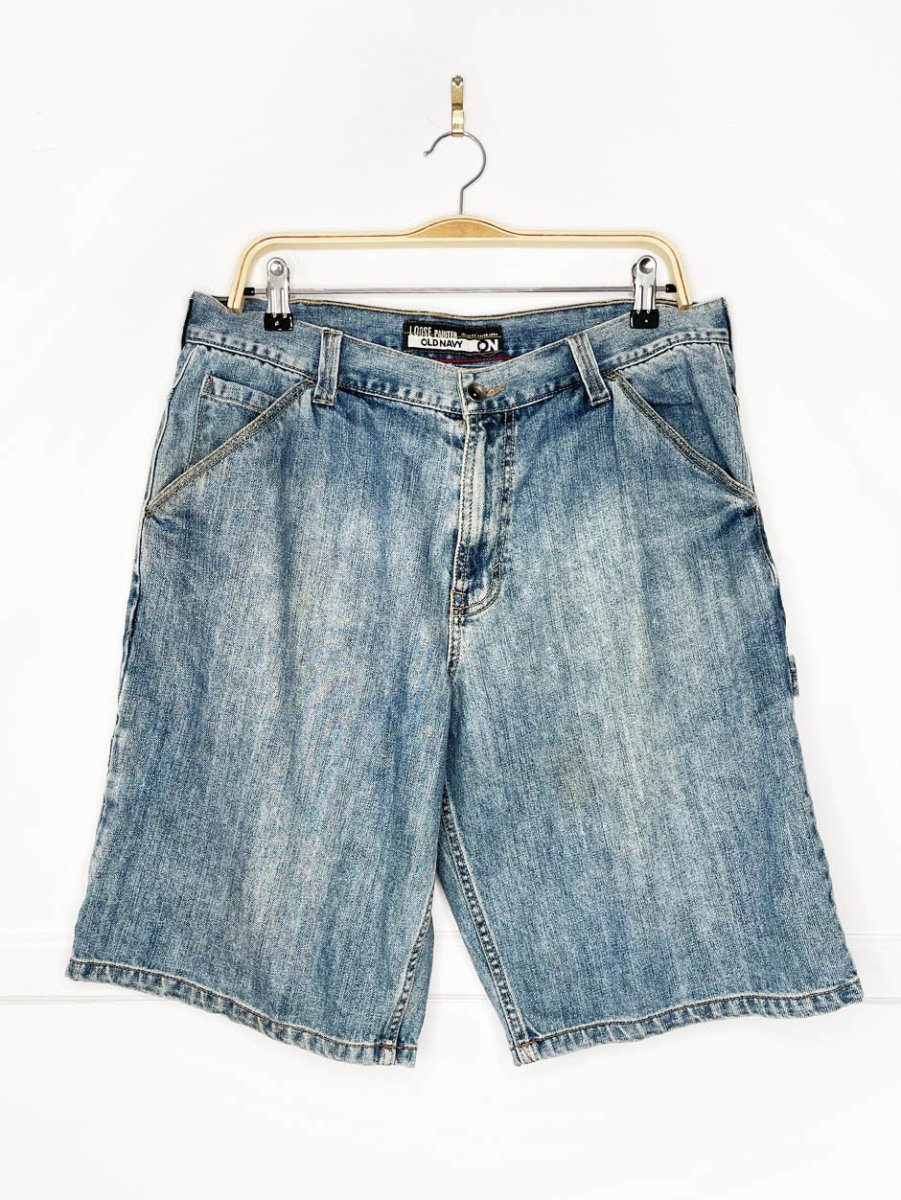 vintage 00s old navy loose painter long denim shorts - good market thrift store