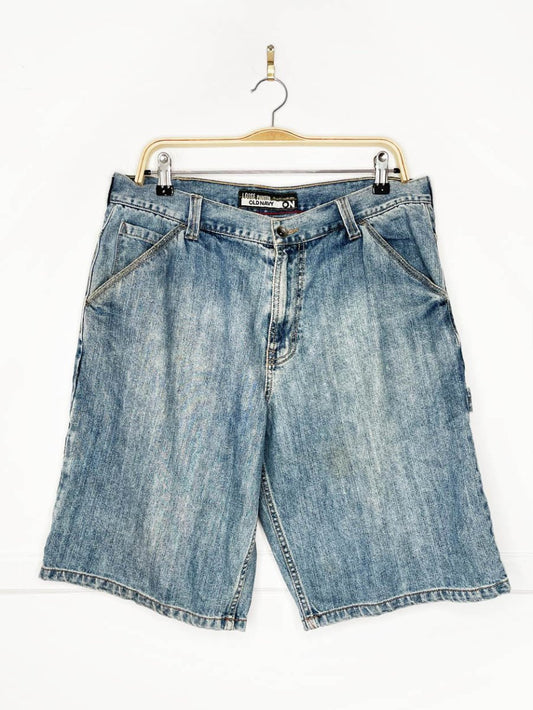 vintage 00s old navy loose painter long denim shorts - good market thrift store