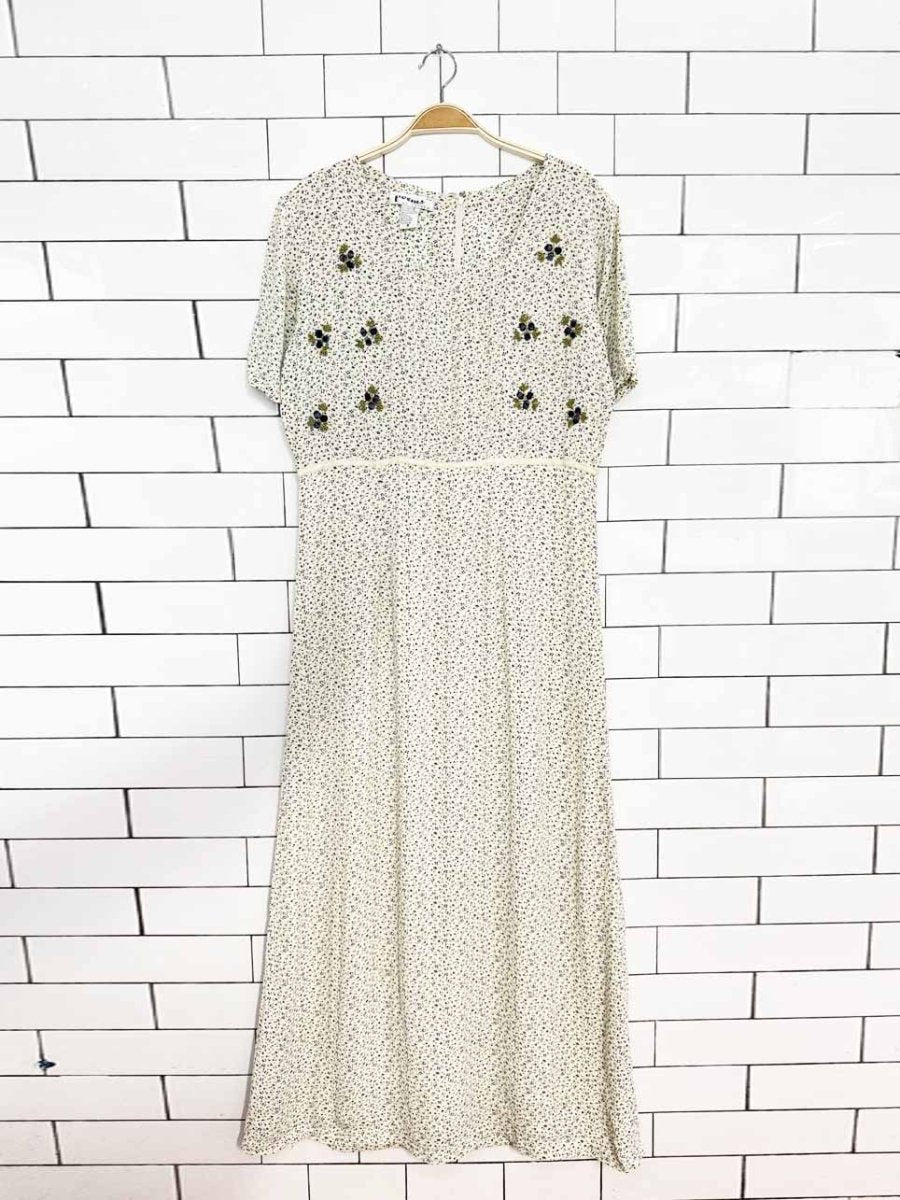 vintage 00s poems micro floral maxi dress | made in India | by esteem - good market thrift store